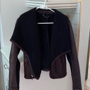 Brown Suede Furry Jacket